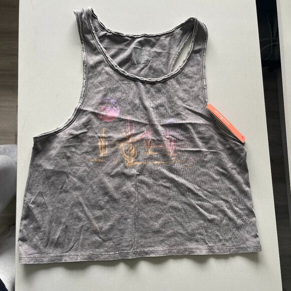 Colsie Tank Top Women's Size S Grey Desert Cactus Moon Graphic Sleeveless tank - Picture 1 of 4